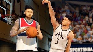 NBA LIVE 16! HITTING UP THE PARK WITH MY CREATED PLAYER!!