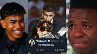 Football Players React To RODRI Winning the Ballon d'Or