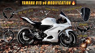 Tastefully Modified R15v4  || Best Modification Accessories for R15 || KKVlogs155 #r15v4 #motovlog