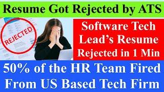 TCS, Infosys, Accenture Resume Not Getting Selected? ATS Rejecting Candidate? HR Fired #tcs #infosys