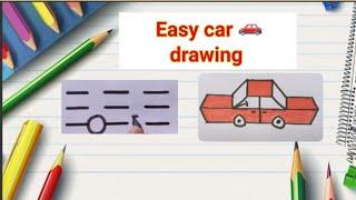 Easy car  drawing || car drawing step by step ||how to draw a car @Iqra Art and craft