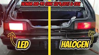 ||HONDA EF9 / ED7 88-91 CIVIC & CRX|| Changing All Exterior halogen Bulbs to LED Bulbs!!!