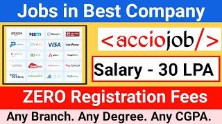  Acciojob | Register and Get Best Jobs With Salary-30 LPA | Zero Fees | Best Company for Jobs |