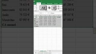 Faire plusieurs cumuls en UN CLIC sur Excel #short