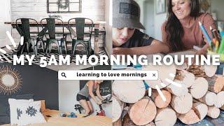 My 5am Morning Routine | Stay At Home Mom Realistic Slow Living Rhythm