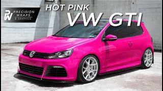 We WRAPPED A VW GOLF MK6 GTI in PINK!