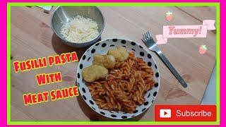 FUSILLI PASTA WITH MEAT SAUCE || PASTA RECIPE || AnneMarie Vlog