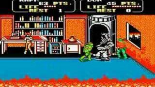 aznpikachu215 (Me) and a friend playing TMNT 2 (NES Version)