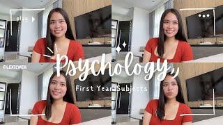 1ST YEAR BS PSYCHOLOGY SUBJECTS! + Tips and Tricks! #collegevlog  | Lexi Comia (Philippines)