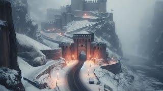 Snowfall at Darkstone Castle - Deep Sleep with Blizzard and Wind Sounds for Sleeping