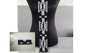 Part 1 black & white beaded Ndebele pattern tutorial.