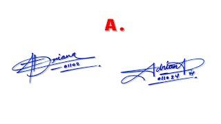 Adriana name signature style | Alphabet A signature style | A signature | First Kalakar