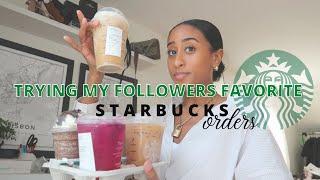 Trying my Followers Favorite Starbucks Orders | Tayla Santos