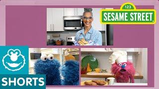 Sesame Street: Baked Chicken Tenders & Ranch Dip | Cookie Monster Snack Chat with Carla Hall