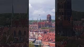 UNBELIEVABLE CITY VIEW #gdansk #poland #travel #shorts #timelapse #redroofs