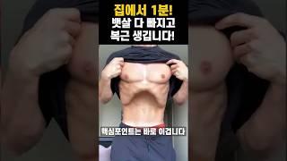 TV 보며 1분만 하세요! 뱃살 싹 빠지고 복근(식스팩) 생깁니다!