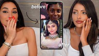 these indian bridal transformations on tiktok are not okay.