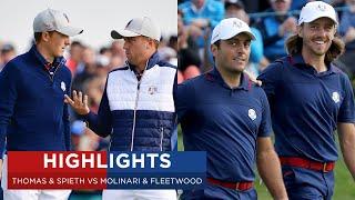 Molinari & Fleetwood vs Thomas & Spieth | Extended Highlights | 2018 Ryder Cup