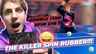 DOUBLE FISH DRAGON SHADOW SPIN 218 |  A NEW KILLER SPINNING RUBBER IS BORN! (SUB LG)