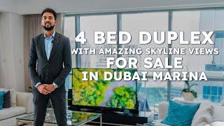 4 Bed Duplex With Amazing Skyline Views in Dubai Marina