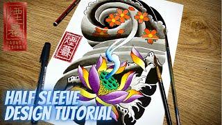 How to design a Japanese tattoo sleeve - How to draw tattoos
