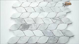 Calacatta Blanco 11.62″ x 13.38″ Polished Marble Mesh-Mounted Mosaic Tile Pattern-MSI Collection