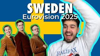 Sweden Eurovision 2025 REACTION!  | KAJ - Bara Bada Bastu