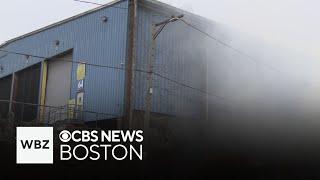 Firefighters put out blaze at Boston construction waste recycling center