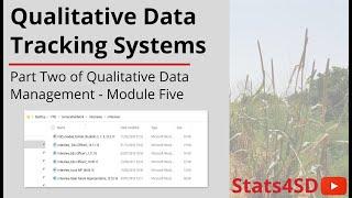 Qualitative Data Tracking Systems