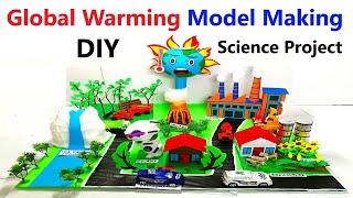 global warming - greenhouse effect working model - science project  | craftpiller @howtofunda