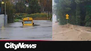 Atmospheric river causes flash flooding in parts of Metro Vancouver