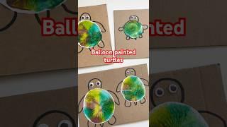 Balloon painted turtles. Balloon painting is so much fun and you can create the cutest turtles! 