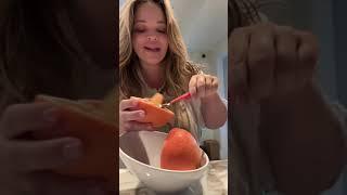 Trisha Paytas & Cute Baby Girl Enjoy a Fun Orange Snack Together!