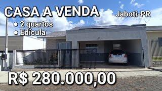 CASA 2 QUARTOS PLACA SOLAR AR CONDICIONADO PROXIMO ESCOLA MUNICIPAL JABOTI PARANÁ- R$ 330.000,00