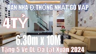 Bán Nhà Đường Thống Nhất Gò Vấp | Ngang 6.30 Mét | Full Nội Thất Cao Cấp|Giá rẻ 4Tỷ 180 Tl Chính Chủ