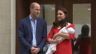 Kate Middleton Looks Stunning in Red as She Leaves Hospital With Newborn Son