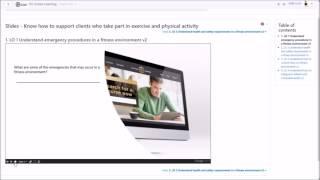 How to complete learning material with On Screen Learning