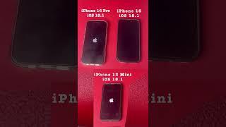 iPhone 16 Pro vs iPhone 15 vs iPhone 13 Mini Boot Up Test #Shorts