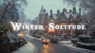 Winter Serenity | Dark Academia Ambience with Victorian Piano Music | Snow-Covered Gothic Castle