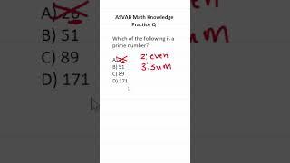 ASVAB/PiCAT Math Knowledge Practice Test Question: Prime Numbers #acetheasvab with #grammarhero
