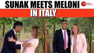 G7 Summit 2024 | Rishi Sunak Arrives In Italy | Italian Giorgia Meloni Receives UK PM Rishi Sunak