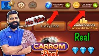 Carrom pool free coins and diamonds || real trick 2024