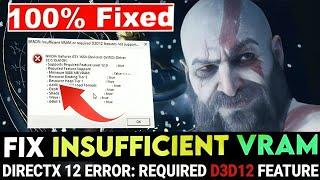 FIX God of War Ragnarok Errors | Fix Insufficient VRAM Requirement & Black Screen Errors