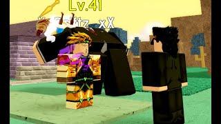 Dio vs. Jotaro short Roblox fight scene skit