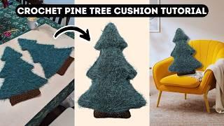 How to Crochet a Pine Tree Cushion | Crochet Step-by-Step Tutorial | Brunaticality