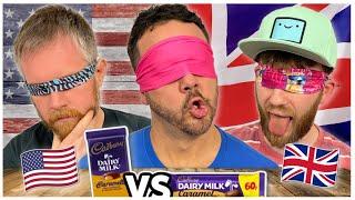 Americans Compare BRITISH vs US Chocolates | Blindfolded Taste Test!