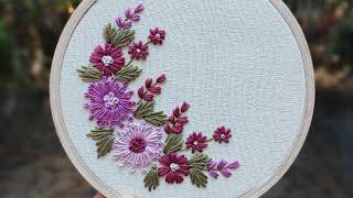 Mini Floral Embroidery Hoop ️ Gossamer