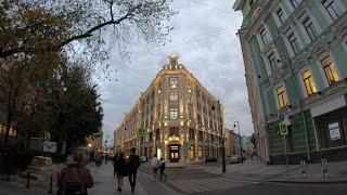 ⁴ᴷ⁵⁰ Walking Moscow: Moscow Center - from Kuznetsky Most Mt. to Kotelnicheskaya Embankment Building