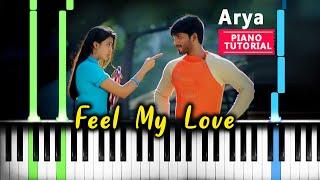 Arya - Feel My Love Piano Tutorial | Feel My Love Instrumental Cover | Arya |   Kutty |