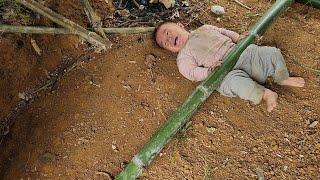 mother and son took firewood to exchange for rice to eat #lythimai